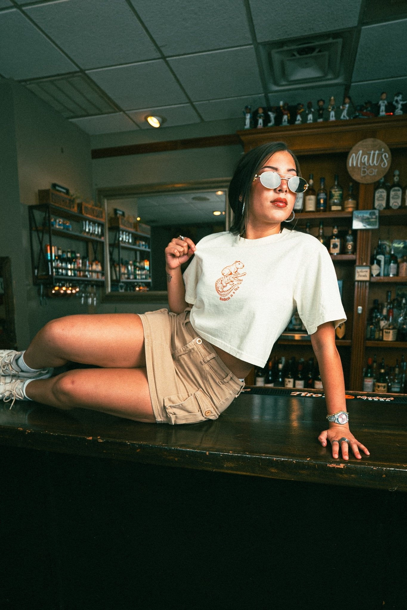 Tricki Woo Kind Crop Top - Cream - Tricki Woo