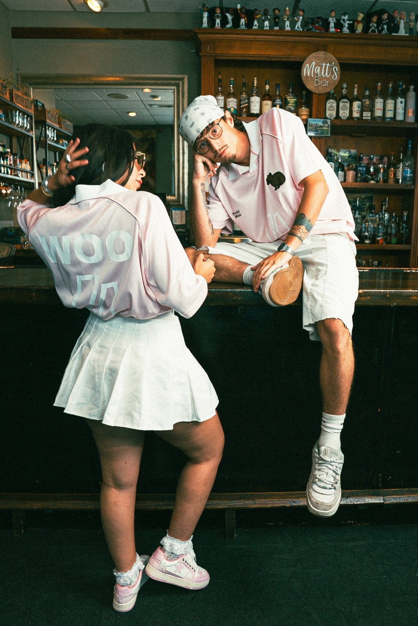 Tricki Woo Vintage Match Jersey – Cotton Candy Pink - Tricki Woo