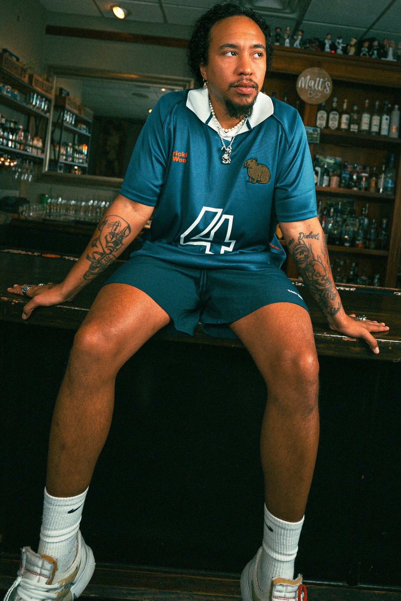 Tricki Woo Vintage Match Jersey – Midnight Blue - Tricki Woo