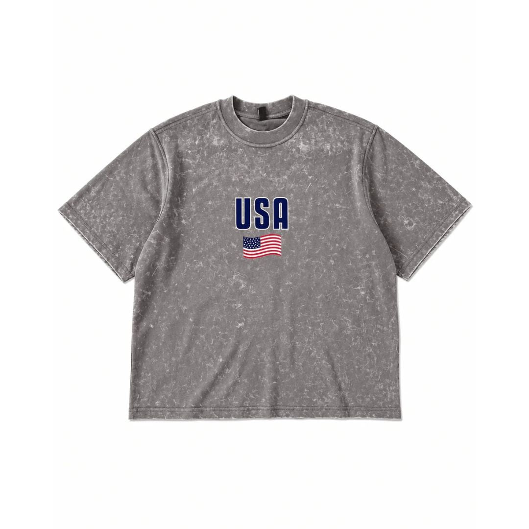 USA Reverse Stitched Tee - Tricki Woo
